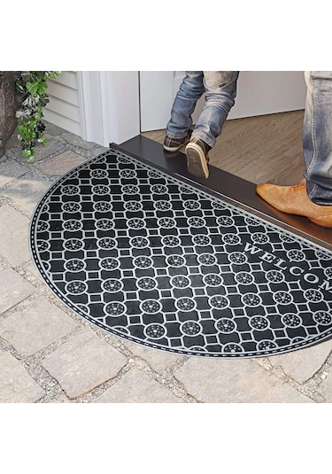 Myfloor Gri Welcome Yazılı Toz Ve Çamur Sıyırıcı Kauçuk Kapı Önü Paspası