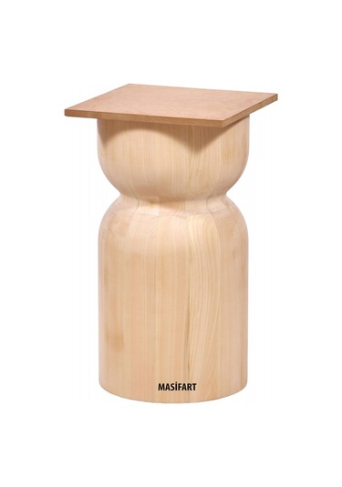 Masifart Sali Boğum Ayak Cilasız Ham Ahşap