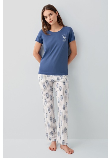 Pierre Cardin Kadın Lacivert Pijama Takım Pc9213-s-v1 Lacivert