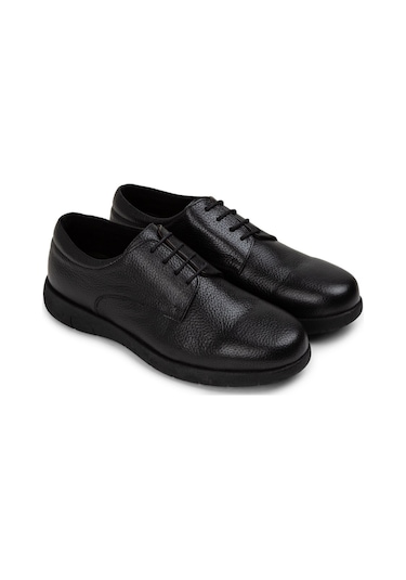 Deery Hakiki Deri Siyah Günlük Erkek Ayakkabı - 01934msyhc03 Siyah