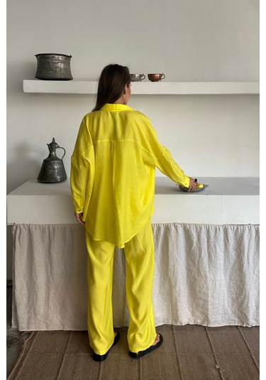 The İstanbul Gömlek - Pantolon Takım - Sarı Sarı