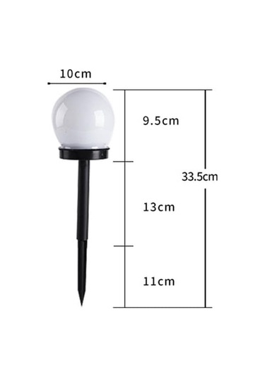 Tongxida 2 Adet Güneş Enerjili Led Çimen Lambası - Çevresel, Su Geçirmez, Bahçe/çatı İçin Beyaz Işık, 8-10 Saat Süre