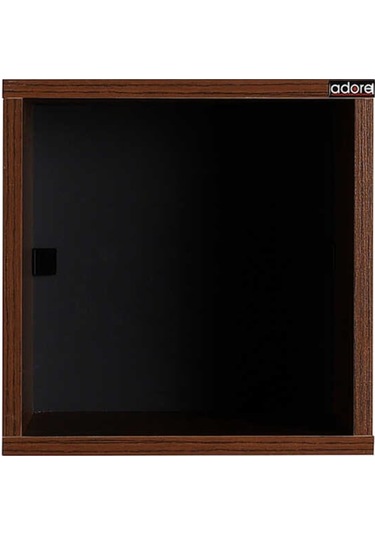 Adoremobilya Dekoratif Kare Duvar Rafı - Ispanyol Ceviz