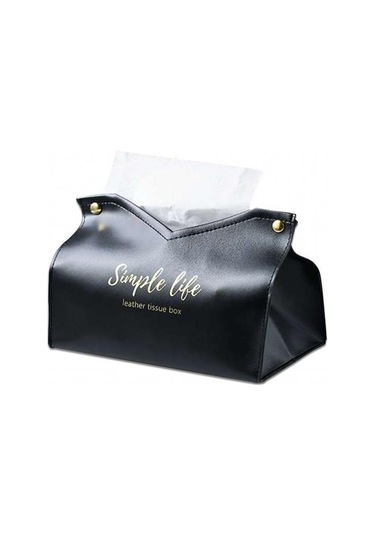 Deri Doku Tutucu Ev Peçete Saklama Kutusu Su Geçirmez Toz Doku Kutusu Mutfak Ofis Doku Kutuları Oturma Odası Dekorasyon