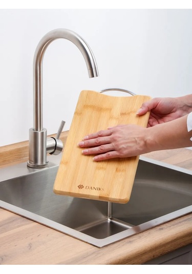 Daniks 28x18x1,8 Cm Ahşap Bambu Kesme Tahtası 205487914 Bej