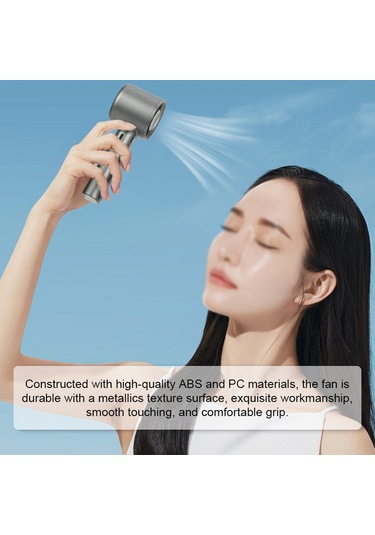 Gajeena M11 El Tipi Hızlı Fan, 120 Seviye Sürekli Hız Ayarlamalı, Usb Turbofan, Dahili Li-pol Batarya, Beyaz