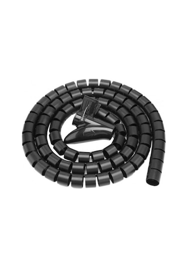 Kablo Düzenleyici Spiral Kablo Toplayıcı Çapı 20mm Siyah 1.5m