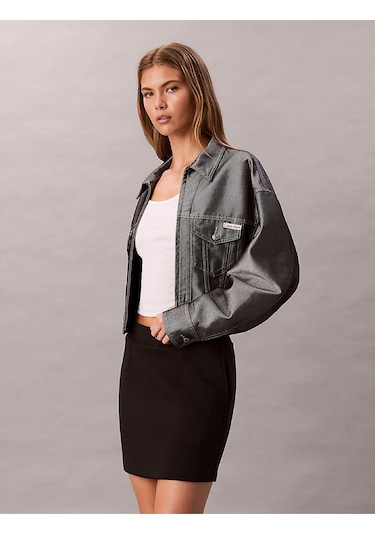 Calvin Klein Kadın Scuba Mini Etek-13926 Siyah