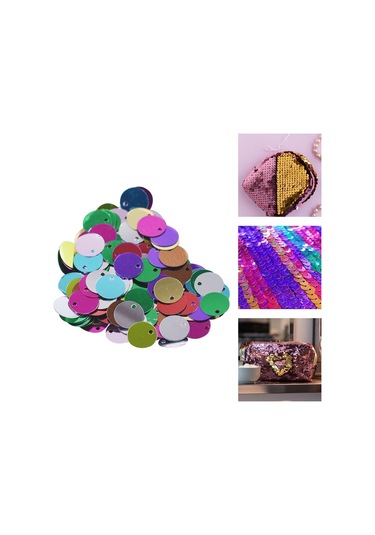 Suntek 300 Adet 10mm Düz Yuvarlak Gevşek Payetler Sanat El