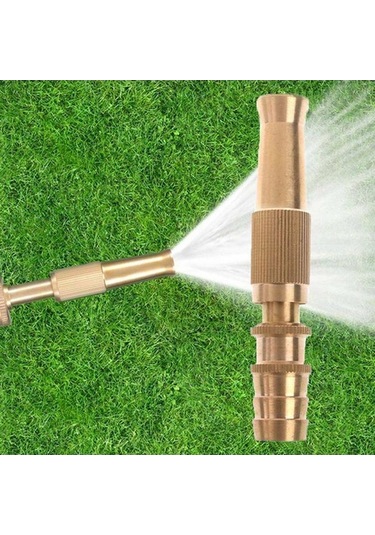 Besthome1 Pirinç Yüksek Basınçlı Hortum Nozulu - 5/8 Bağlantılı, Ayarlanabilir Püskürtme Modları, Güçlü Su Akışı, Uzun Ömür