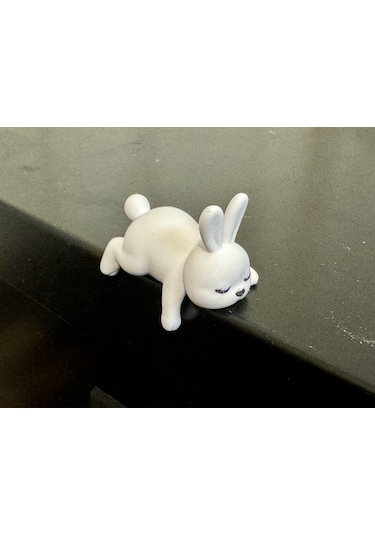 Sevimli Uyuyan Tavşan Özel Tasarım - Lazy Edge Beasts Figürü