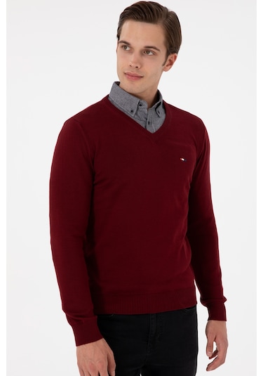 U.s. Polo Assn. Erkek Bordo Kazak /triko 50298283-vr014 Bordo