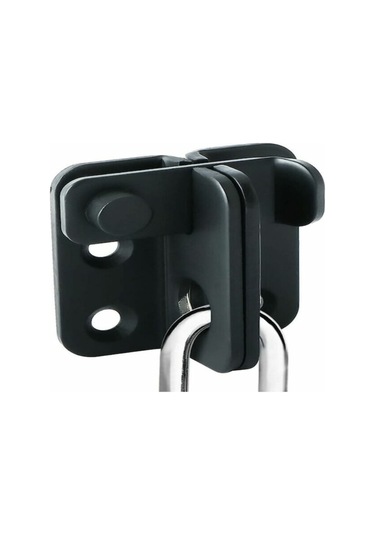 Suofeng Küçük Sol Açılır Siyah Paslanmaz Çelik Kapı Şamandıra Kilitli Kanca Ve 4 Vidalı Güvenlik Takımı