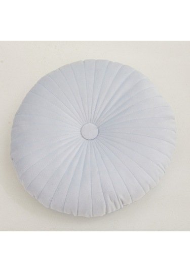 Yuvarlak Puf Atmak Yastık Tatami Yastık Ev Dekoratif Kanepe No.17 Ekru