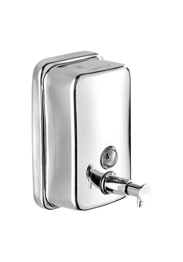 500ml Gümüş Renk 304 Paslanmaz Çelik Duvar Tipi Sabun Dağıtıcı - Bakiye Görünür, Sıvı Tutmayan, Kolay Doldurulabilir, Delme Aksesuarlarıyla Diğer Diğer