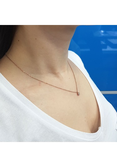 Lova 0,11 Karat Pırlanta Tektaş Kolye - 2040068