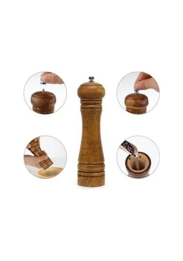 Doğal Ahşap Gövdeli Öğütücü, 27 Cm Açık Ahşap