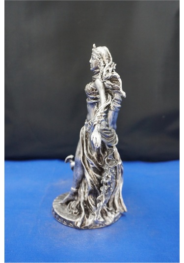 Hera Mitolojik Tanrıça Heykeli 25 Cm Dekoratif Biblo, Ev & Ofis Aksesuarı Gümüş