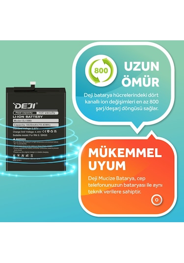 Deji Xiaomi Redmi Note 9s Uyumlu Mucize Batarya