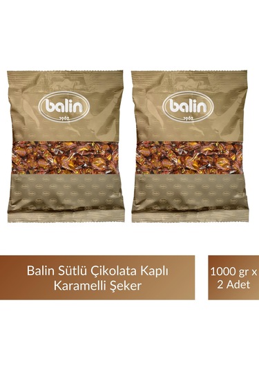 Balin Karamel Sütlü Şeker 1000 Gr X 2 Adet