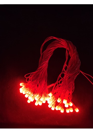 Kırmızı 10 Metre Led Işık 220volt Dekor Ledi - Yılbaşı Ağacı Ledi Kırmızı