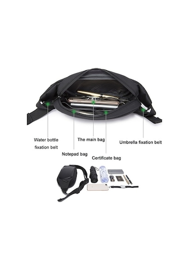 Wondernest Bange 7266 Su Geçirmez Eva Sert Kabuk Kullanıcı Yerleşimine Uygun Çapraz Çanta Altın