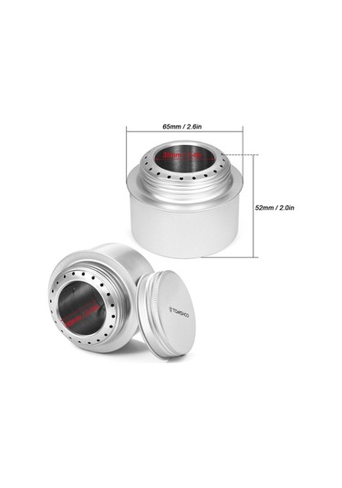 Ebitda Tomshoo Mini Alüminyum Kamp Ocak Kapaklı Açık Hava Gümüş