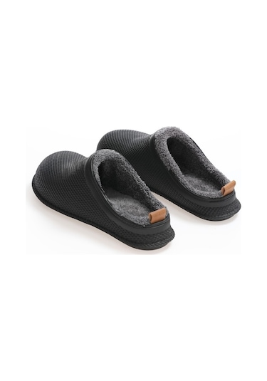 Gezer Kışlık Islak Zemin Erkek Terlik (554652418) Siyah