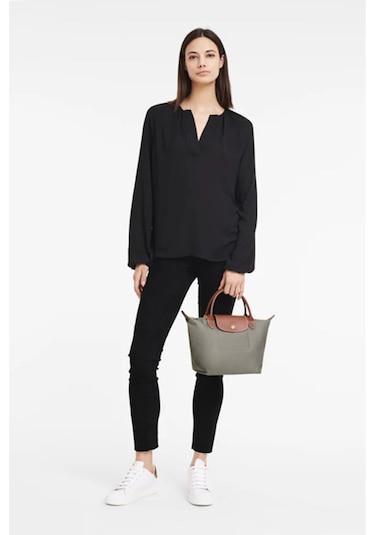 Longchamp Kadın Omuz Çantası Small L1621 089 P55 Gri