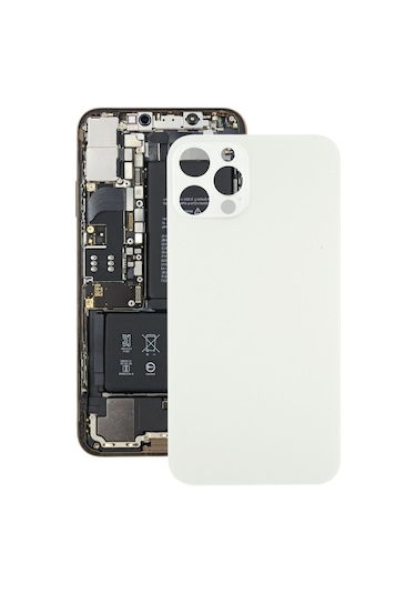 Apple Uyumlu iPhone 12 Pro İçin Pil Arka Kapağı Beyaz Beyaz