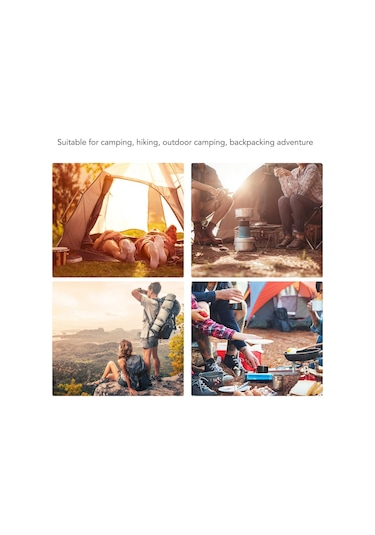 Kamp Sobası, Katlanabilir Kare Soba, Rüzgar Açık Kamp Piknik Gazı, Metal Kamp Sobası, Açık Sırt Çantası Yürüyüş Piknik İçin Gri