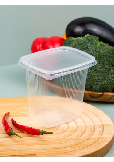 Upakovsik+ Kapaklı Tek Kullanımlık Kap 500 Ml, 25 Adet 396816995 100 adet