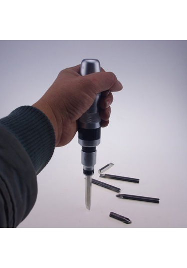 Symbee 7 Parça Çelik Saplı Darbe Tornavida Seti, Otomobil-motosiklet Tamiri İçin Krom Vanadyum Çelik Uçlar, Plastik Taşıma Kutusu Diğer