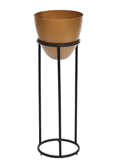 Summus Metal Ayaklı Saksı Orta Boy Bronz