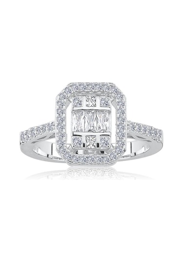 Effective Diamond Avangarde Baget Tektaş Gümüş Yüzük