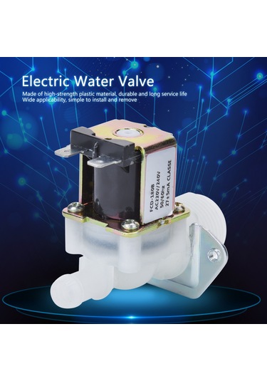 Vkemall 3/4 İn Su İçin Plastik Elektromanyetik Valf - 220v, 0.02-0.8 Mpa, Dayanıklı, Ev Kullanıma Uygun, Tek Yönlü