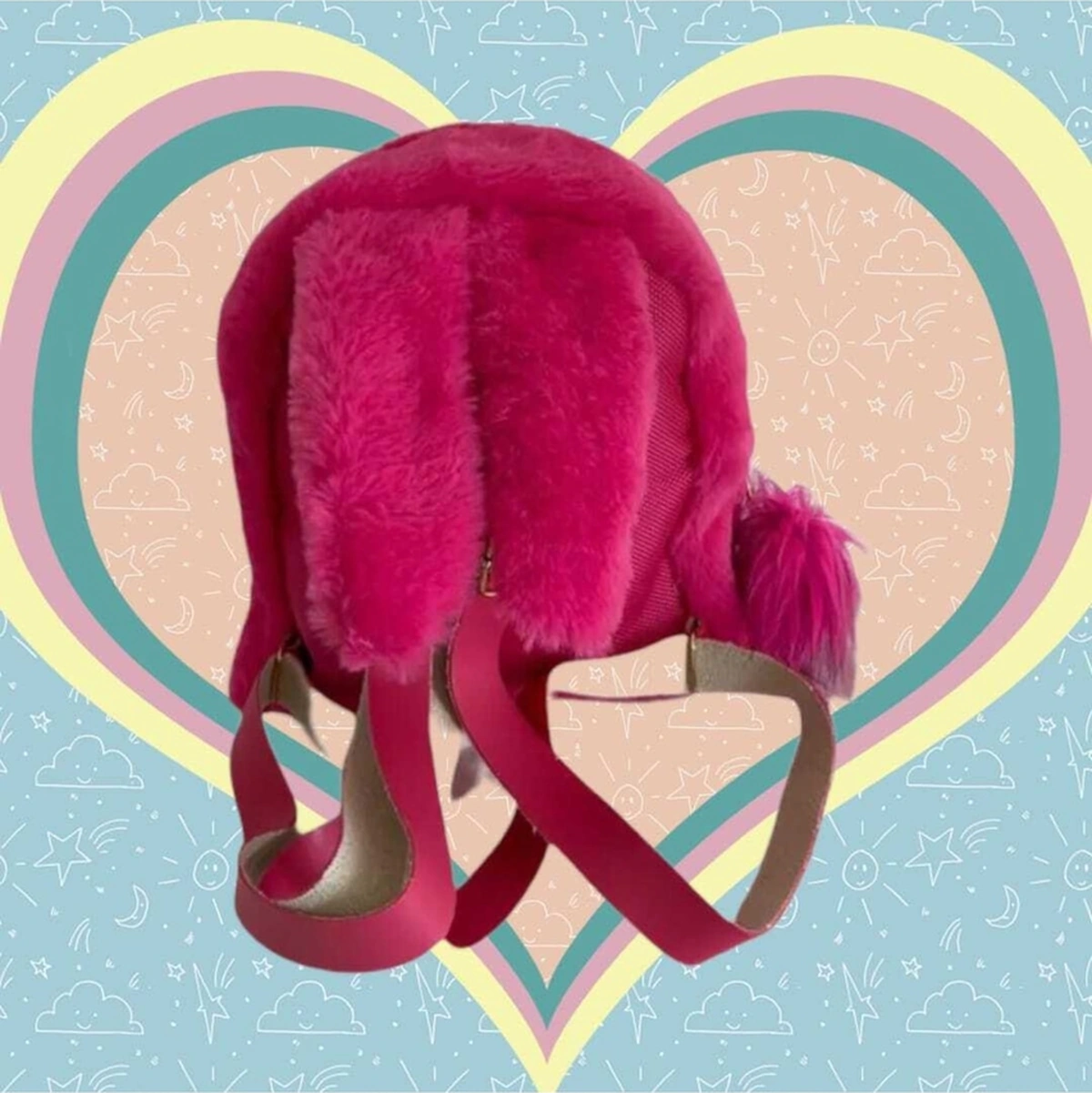 Tezzgelsin Tavşan Peluş Çocuk Sırt Çantası Çocuk Çantası Fuşya