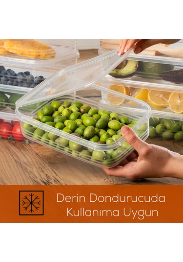 Porsima 4363-30 Kendinden Kapaklı Derin Dondurucuya Uygun 1,5 Lt 30 Adet Saklama Kabı Hava Almaz Düzenleyici Şeffaf