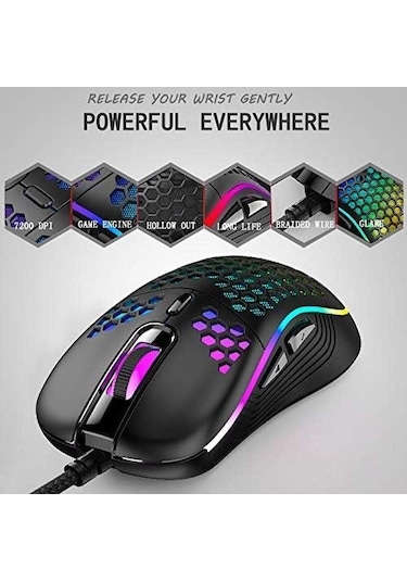 Valkyrie RGB 7200 Dpi Kablolu Oyuncu Mouse