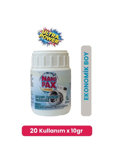 Nanopax Ultra Konsantre Çamaşır Makinesitemizleyici Tozu 200 20 X 10 Gr - 200gr