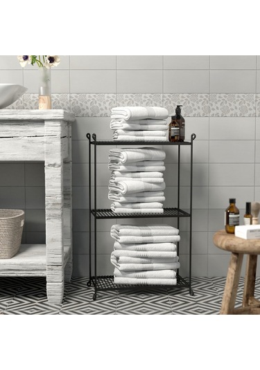 Teknotel Üç Katlı Metal Düzenleyici Ayakkabılık Havluluk Saksılık