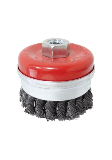 Partner Pt02038 Çanak Fırça Gri Burma Telli M14 Vidalı 80Mm