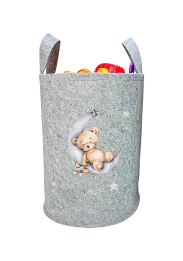 Özel Tasarım Uykucu Ayı Bebek Çocuk Odası Düzenleyici Saklama Kut