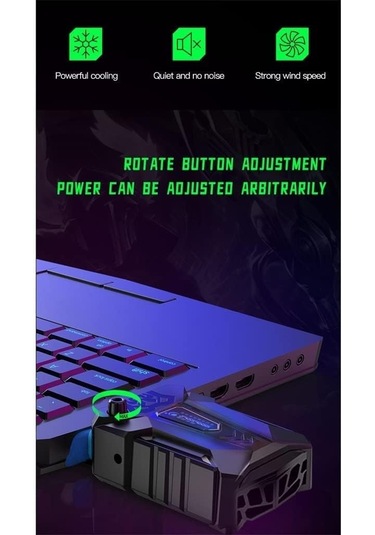 Tüm Dizüstü Bilgisayar Boyutları İçin Dizüstü Bilgisayar Soğutucu Hava Soğutucu Harici Egzoz Soğutma Fanı Taşıması Kolay