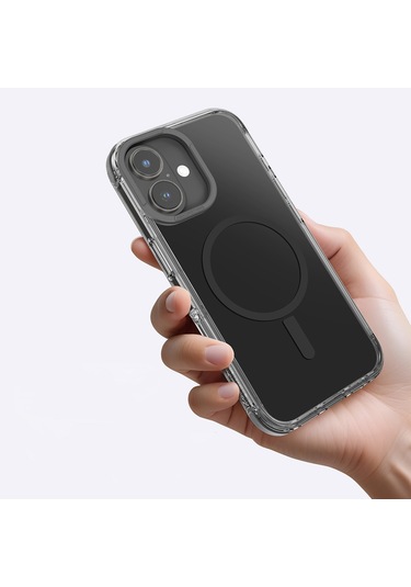 İphone 16 Plus Uyumlu Kılıf Magsafe Şarj Özellikli Amazingthing Omni Serisi Kapak Siyah