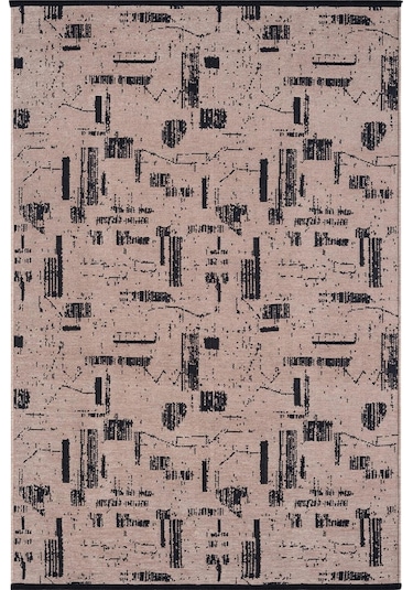 Çam Halı Bodrum Bdr 114 Bej Özel Latex Kaymaz Tabanlı Kilim