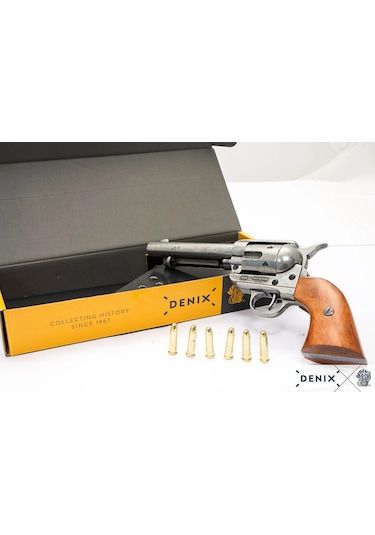 Denix Dekoratif Replika Revolver Cal.45 Peacemaker 5½ , With 6 Bullets, Usa 1873