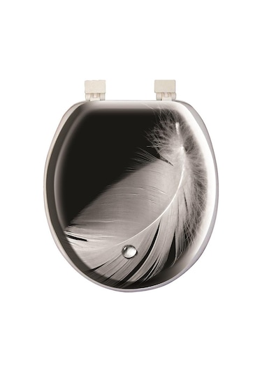 Softy Classic Desenli Yumuşak Klozet Kapağı Beyaz 8691580105135