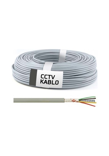 Kadraj Cctv Kablo 4+1 2x0,50 Mm² 100 Mt - Güvenlik Kamerası İçin