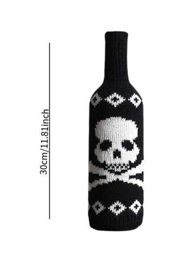 Suntek Örme Şişe Kazak Eğlenceli Eve Taşınma Kafatası Kafatası